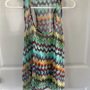 Collective Concepts Multicolor Zigzag Tank Top